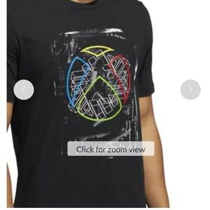 adidas Black Tee with Colorful Graphic